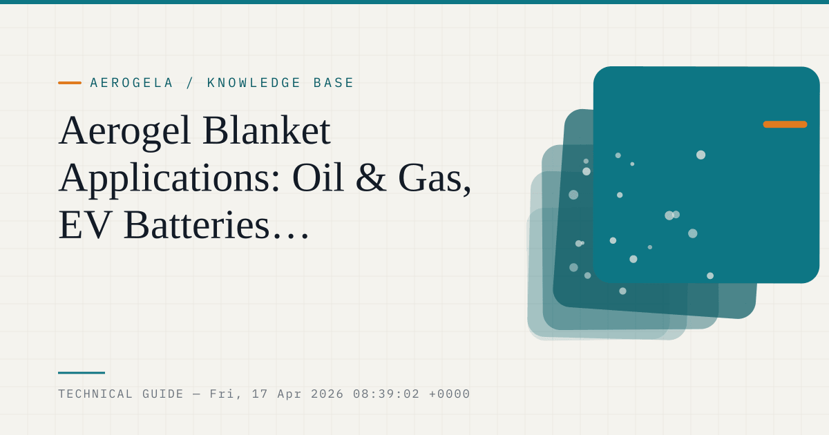 Aerogel Blanket Applications: Oil & Gas, EV Batteries, Construction, and Industrial Insulation — aerogel technical guide cover