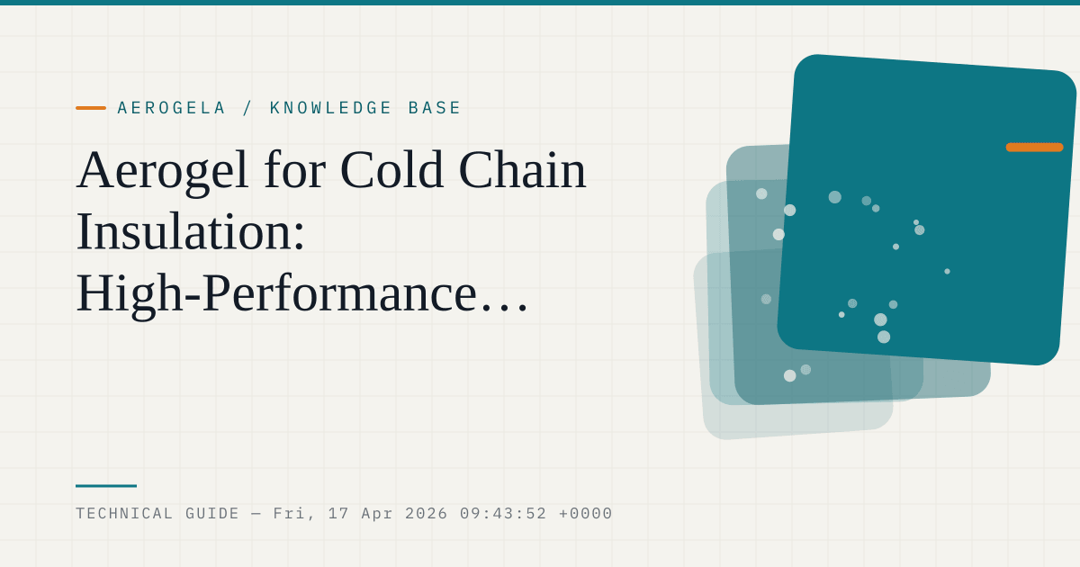 Aerogel for Cold Chain Insulation: High-Performance Thermal Control Beyond Traditional Materials — aerogel technical guide cover