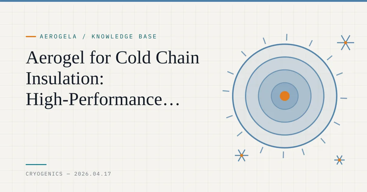 Aerogel for Cold Chain Insulation: High-Performance Thermal Control Beyond Traditional Materials — technical guide cover