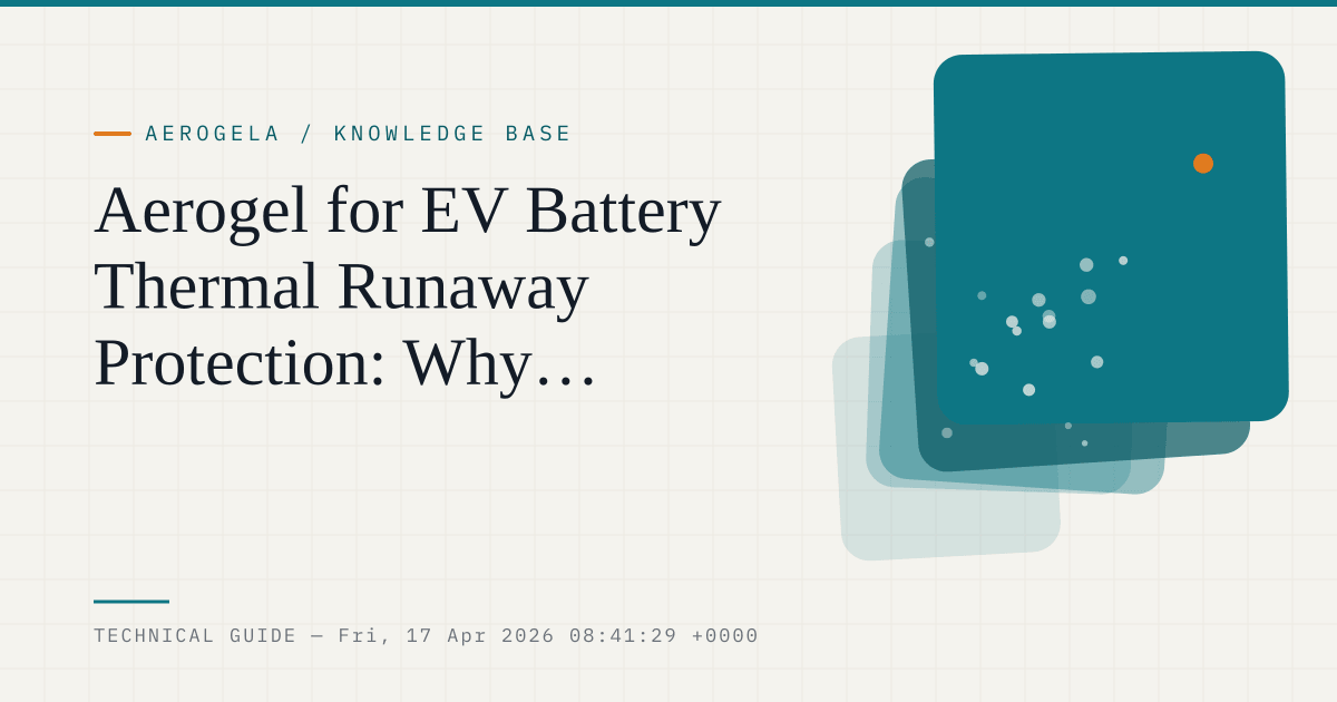 Aerogel for EV Battery Thermal Runaway Protection: Why Advanced Thermal Barriers Matter — aerogel technical guide cover
