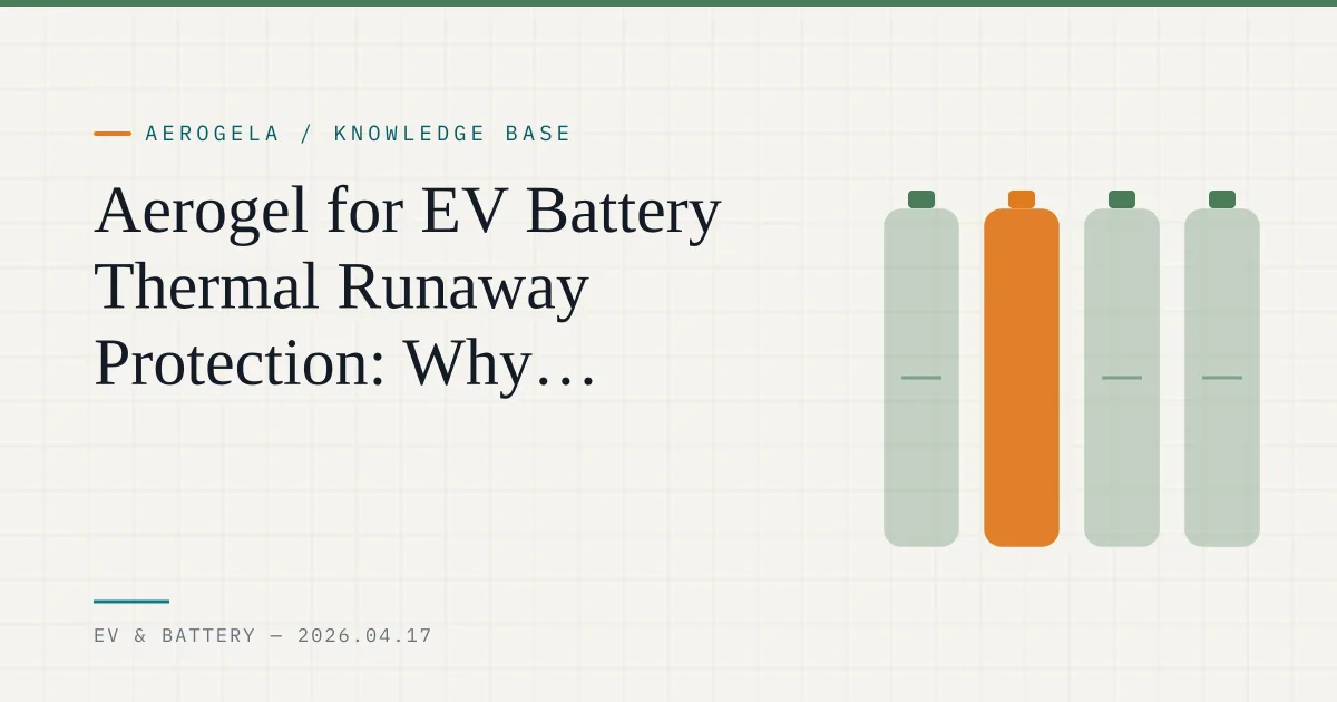 Aerogel for EV Battery Thermal Runaway Protection: Why Advanced Thermal Barriers Matter — technical guide cover