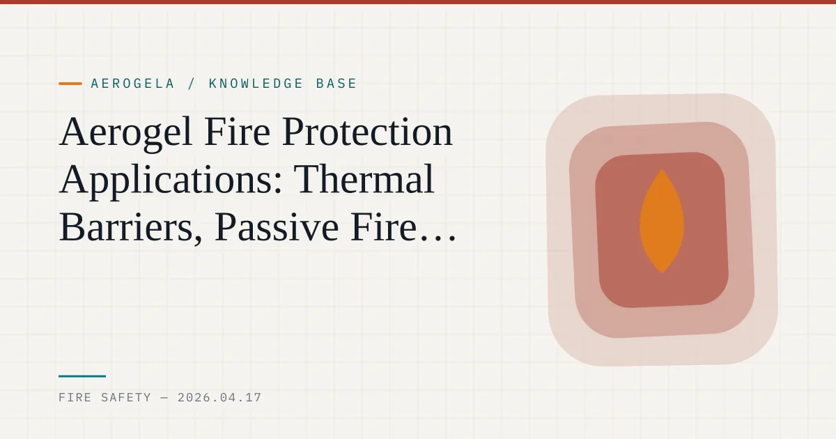 Aerogel Fire Protection Applications: Thermal Barriers, Passive Fire Protection, and Safety-Driven Design — technical guide cover