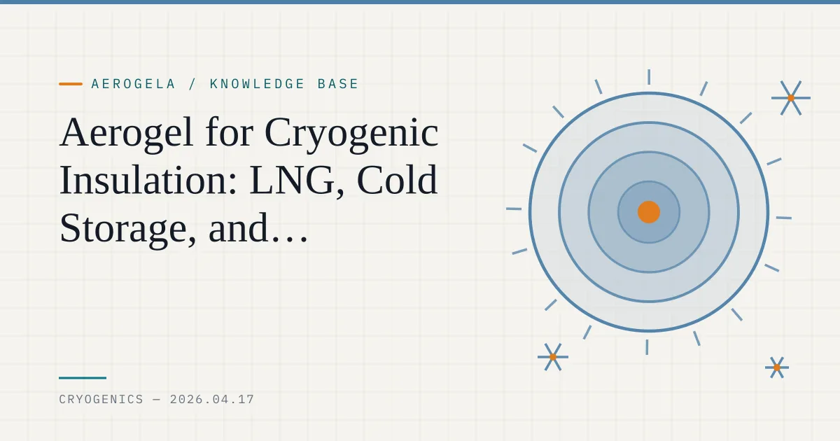 Aerogel for Cryogenic Insulation: LNG, Cold Storage, and Low-Temperature System Design — technical guide cover
