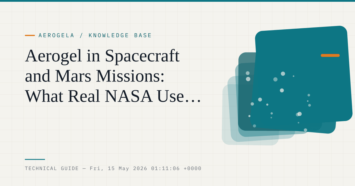 Aerogel in Spacecraft and Mars Missions: What Real NASA Use Cases Teach Engineers and Buyers — aerogel technical guide cover