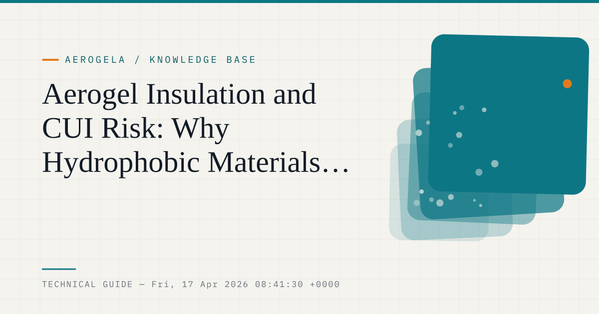 Aerogel Insulation and CUI Risk: Why Hydrophobic Materials Matter in Industrial Systems — aerogel technical guide cover