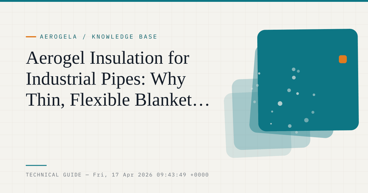 Aerogel Insulation for Industrial Pipes: Why Thin, Flexible Blanket Systems Win in Tight Layouts — aerogel technical guide cover