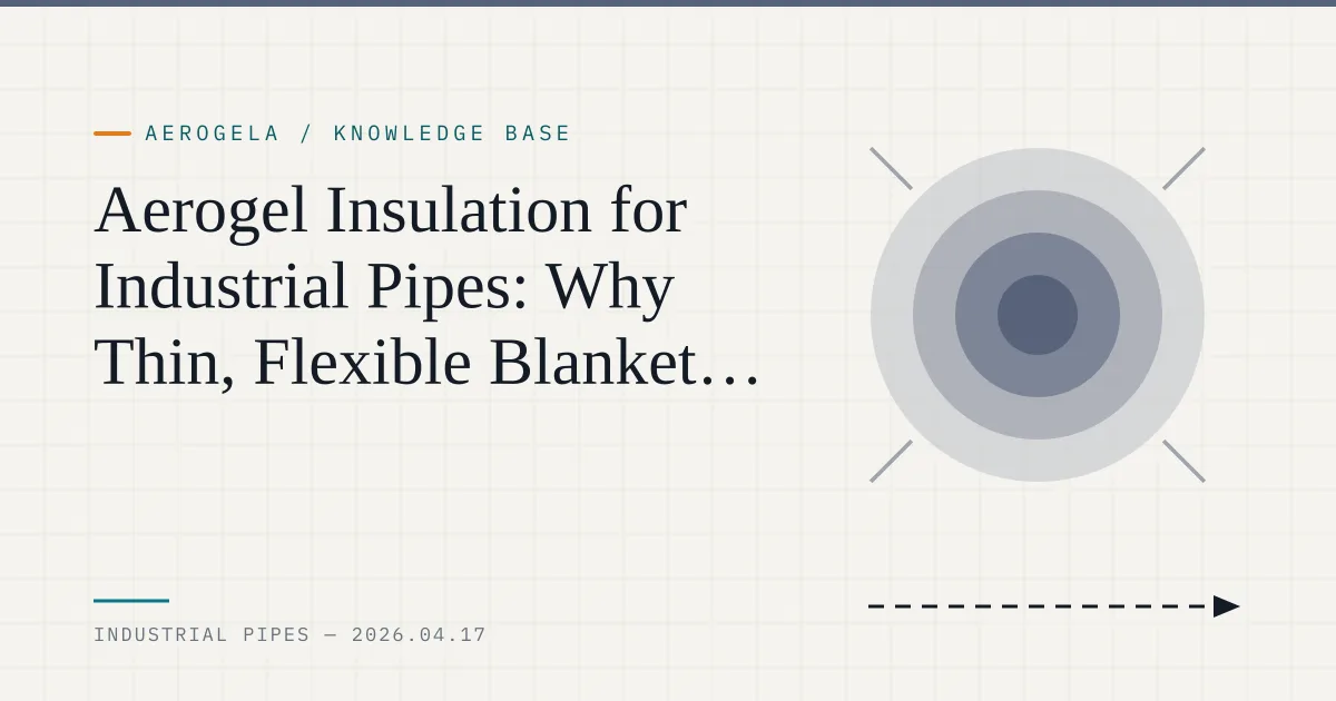 Aerogel Insulation for Industrial Pipes: Why Thin, Flexible Blanket Systems Win in Tight Layouts — technical guide cover