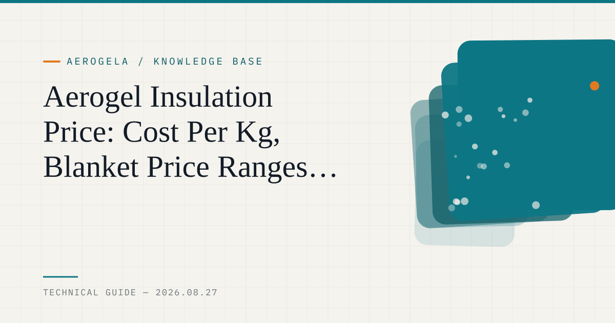 Aerogel Insulation Price: What Actually Drives Cost in Industrial and Commercial Projects? — aerogel technical guide cover