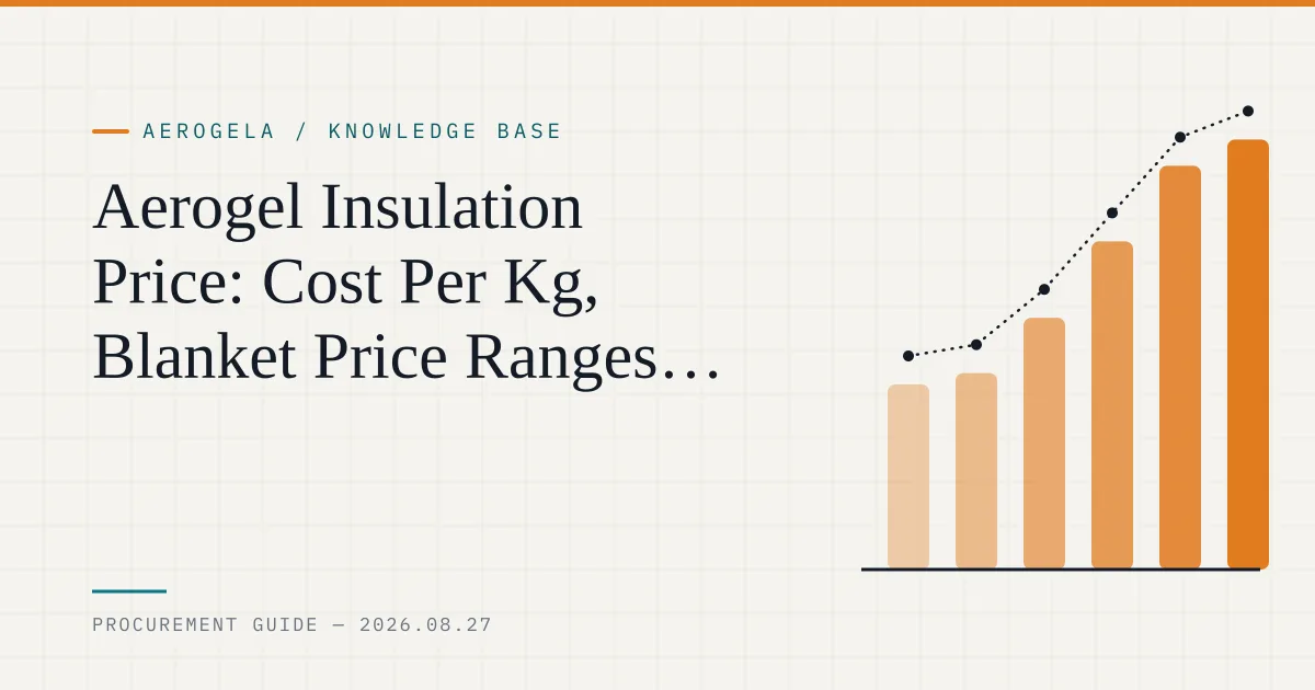 Aerogel Insulation Price: Cost Per Kg, Blanket Price Ranges, and What Drives Quotes in 2026 — technical guide cover