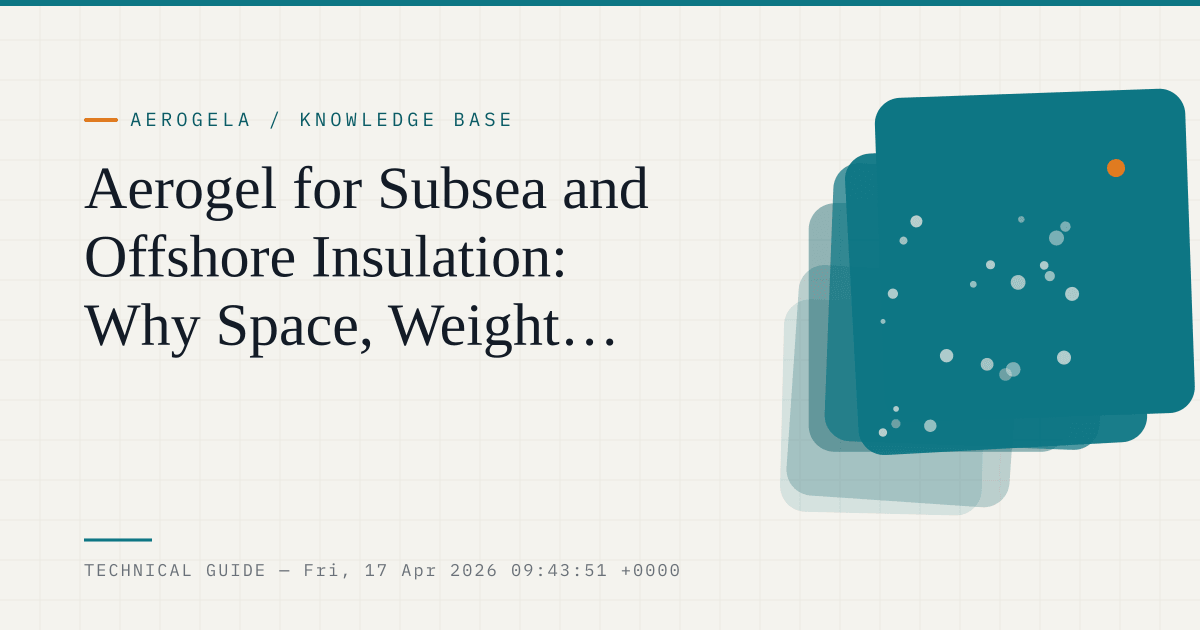 Aerogel for Subsea and Offshore Insulation: Why Space, Weight, and Moisture Control Matter — aerogel technical guide cover