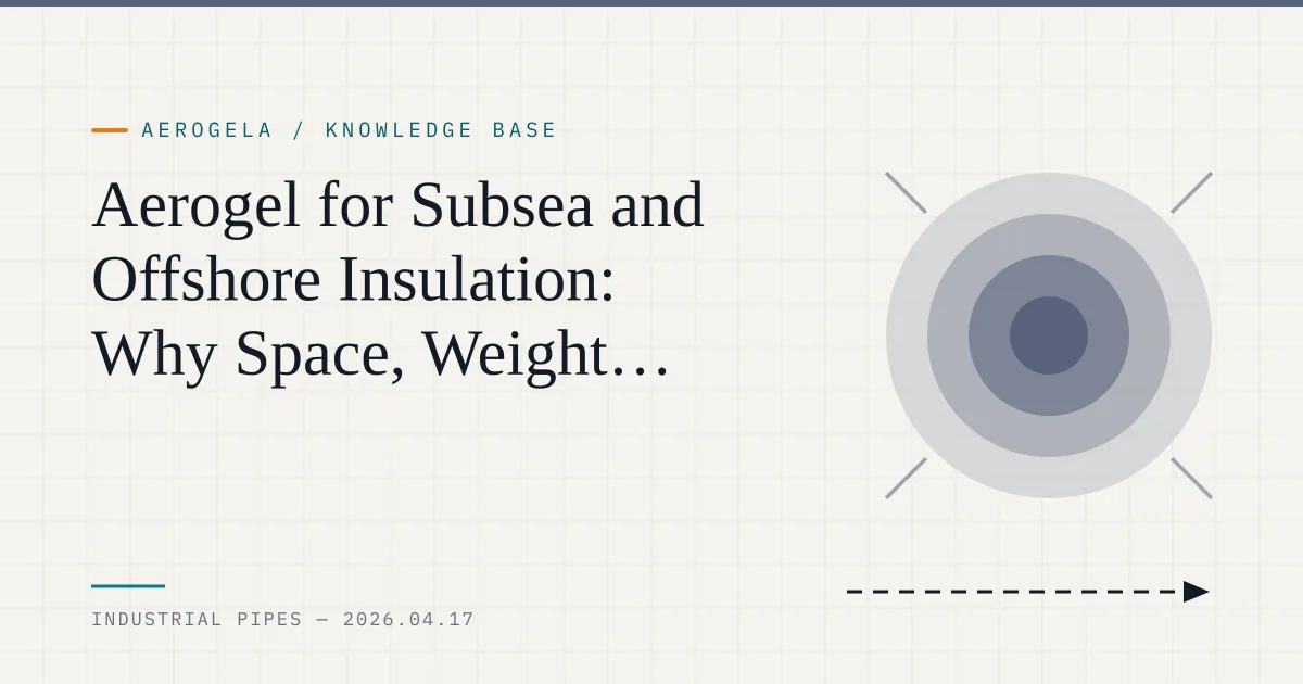 Aerogel for Subsea and Offshore Insulation: Why Space, Weight, and Moisture Control Matter — technical guide cover