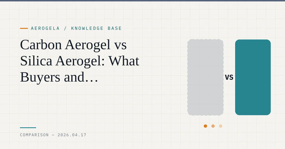 Carbon Aerogel vs Silica Aerogel: What Buyers and Researchers Should Know — technical guide cover