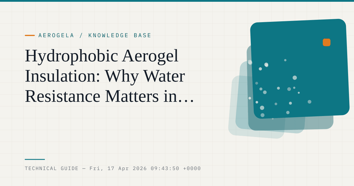 Hydrophobic Aerogel Insulation: Why Water Resistance Matters in Real-World Industrial Use — aerogel technical guide cover