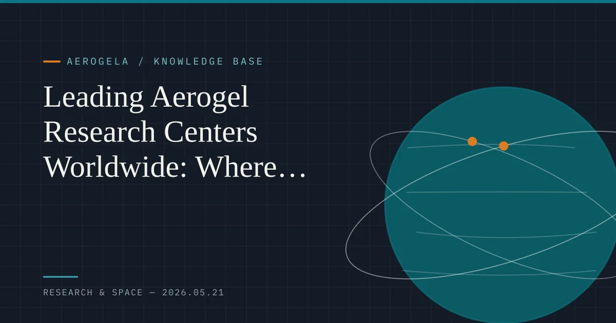 Leading Aerogel Research Centers Worldwide: Where Innovation Meets Industry — technical guide cover