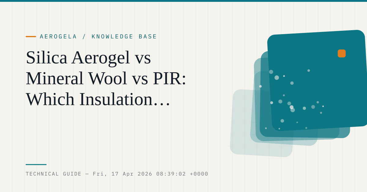 Silica Aerogel vs Mineral Wool vs PIR: Which Insulation Works Better in Tight Spaces? — aerogel technical guide cover