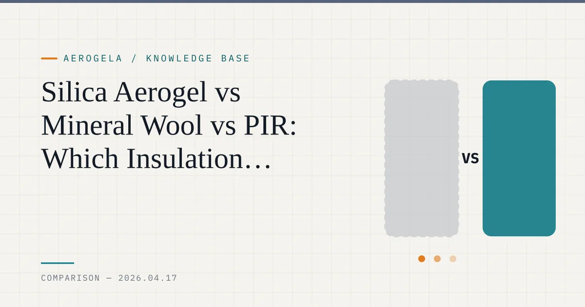 Silica Aerogel vs Mineral Wool vs PIR: Which Insulation Works Better in Tight Spaces? — technical guide cover