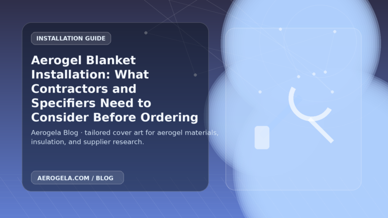 Aerogela blog cover image for: Aerogel Blanket Installation: What Contractors and Specifiers Need to Consider Before Ordering