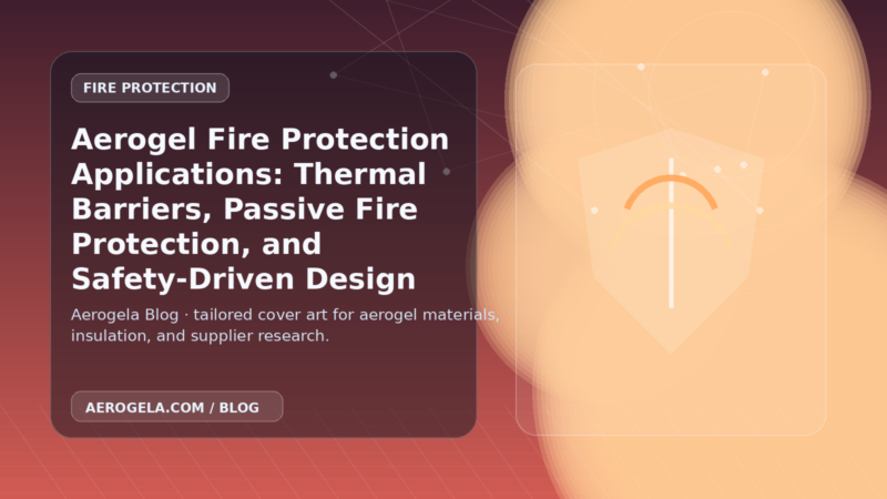 Aerogela blog cover image for: Aerogel Fire Protection Applications: Thermal Barriers, Passive Fire Protection, and Safety-Driven Design