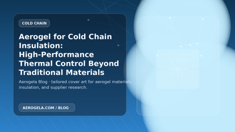 Aerogela blog cover image for: Aerogel for Cold Chain Insulation: High-Performance Thermal Control Beyond Traditional Materials