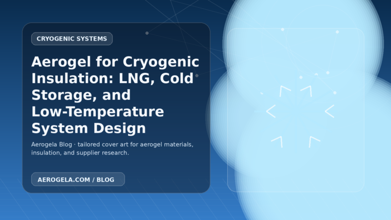 Aerogela blog cover image for: Aerogel for Cryogenic Insulation: LNG, Cold Storage, and Low-Temperature System Design