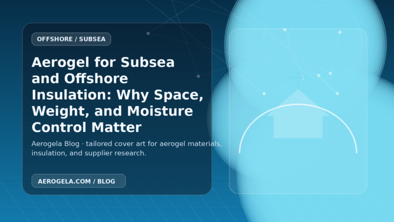 Aerogela blog cover image for: Aerogel for Subsea and Offshore Insulation: Why Space, Weight, and Moisture Control Matter