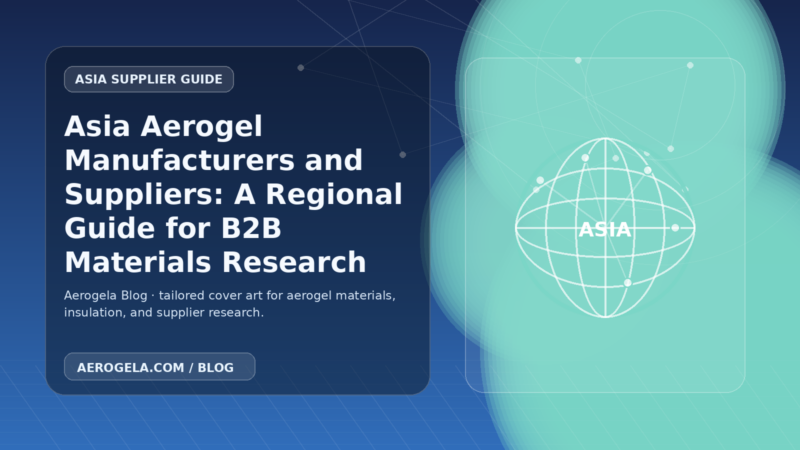 Aerogela blog cover image for: Asia Aerogel Manufacturers and Suppliers: A Regional Guide for B2B Materials Research