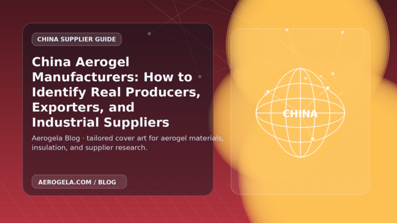 Aerogela blog cover image for: China Aerogel Manufacturers: How to Identify Real Producers, Exporters, and Industrial Suppliers