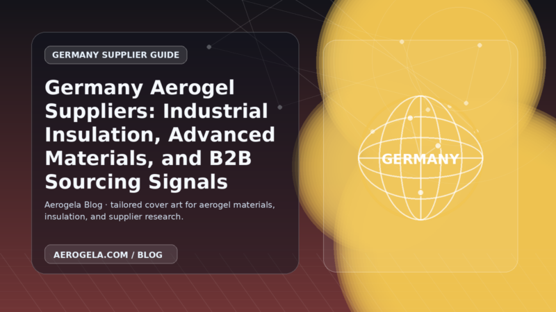 Aerogela blog cover image for: Germany Aerogel Suppliers: Industrial Insulation, Advanced Materials, and B2B Sourcing Signals