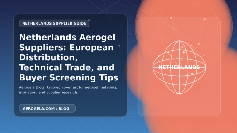 Aerogela blog cover image for: Netherlands Aerogel Suppliers: European Distribution, Technical Trade, and Buyer Screening Tips