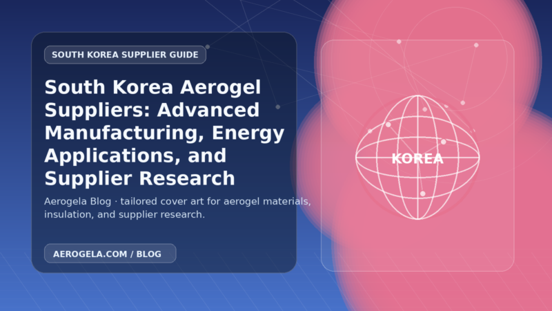 Aerogela blog cover image for: South Korea Aerogel Suppliers: Advanced Manufacturing, Energy Applications, and Supplier Research