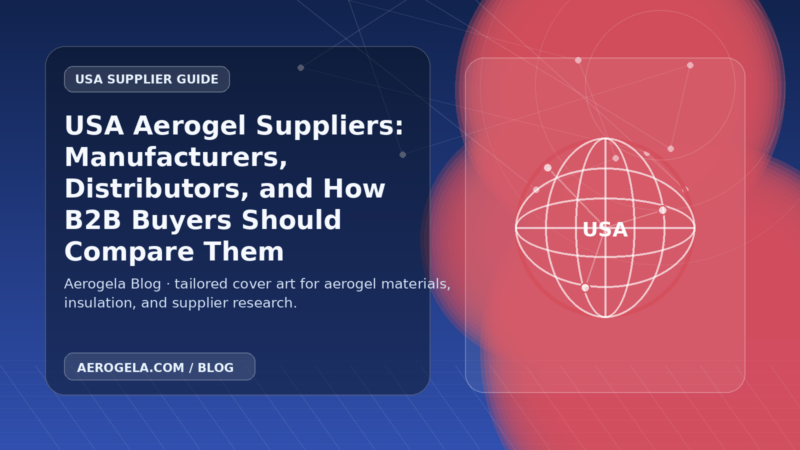 Aerogela blog cover image for: USA Aerogel Suppliers: Manufacturers, Distributors, and How B2B Buyers Should Compare Them