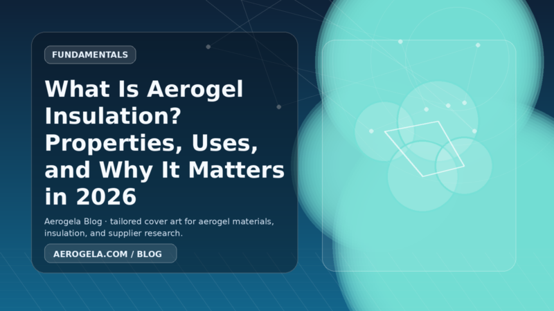 Aerogela blog cover image for: What Is Aerogel Insulation? Properties, Uses, and Why It Matters in 2026