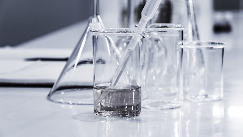 Scientific laboratory setting representing aerogel materials research and development